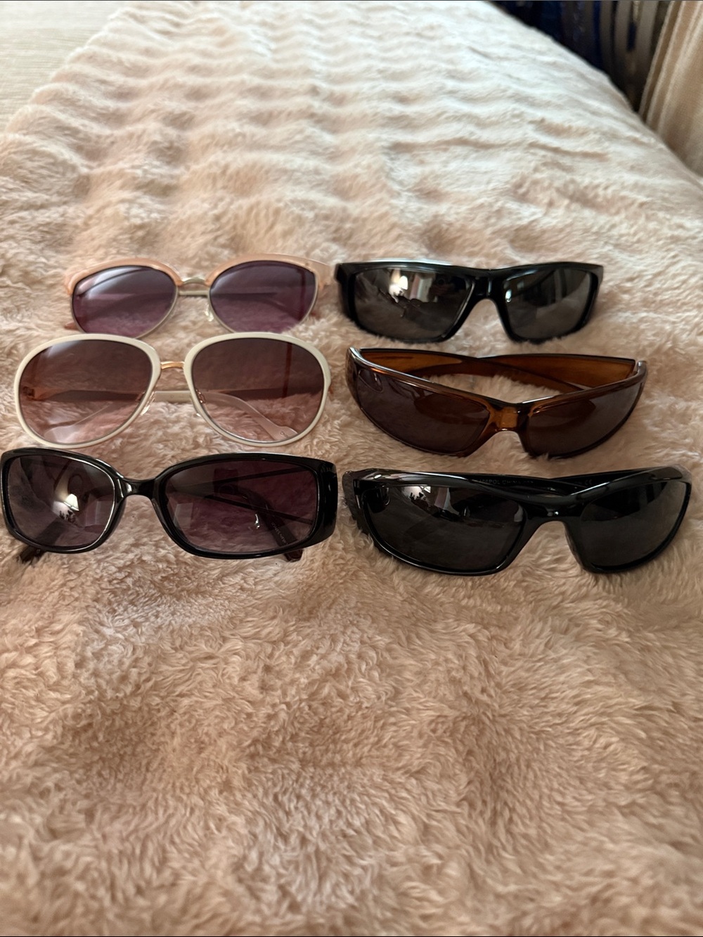 Women’s Fashion Sunglasses Bundle — Black, White, Brown, Purple Frames
